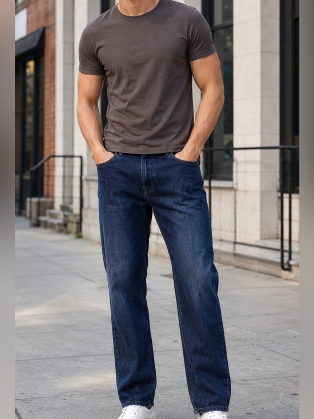 Urban Star Mens Dark Wash‎ Straight Leg Jeans Size 32x34